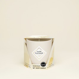 mjc ジュエリーキャンドル180g　ザー・エッセンシャル バニラグルメ ビーズブラック　ゴールドブレスレット　vanille gourmande-BLACK RESIN-GOLD BRACELET